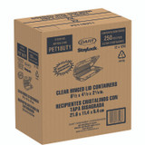DART PET18UT1 StayLock Clear Hinged Lid Containers, 4.5 x 8.5 x 2.1, Clear, Plastic, 250/Carton
