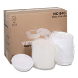 PACTIV EVERGREEN CORPORATION NC948 Newspring VERSAtainer Microwavable Containers, 48 oz, 9.5 x 9.5 x 2.4, White/Clear, Plastic, 150/Carton
