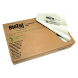 HERITAGE Y9460EER01 Biotuf Compostable Can Liners, 64 gal, 0.8 mil, 47" x 60", Green, 25 Bags/Roll, 5 Rolls/Carton