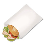 BAGCRAFT 450019 Grease-Resistant Single-Serve Bags, 6" x 0.75" x 7.25", White, 2,000 Bags/Carton