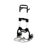 SAFCO PRODUCTS 4055NC Stow-Away Heavy-Duty Hand Truck, 500 lb Capacity, 23 x 24 x 50, Aluminum