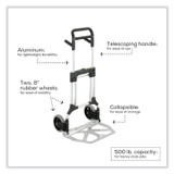 SAFCO PRODUCTS 4055NC Stow-Away Heavy-Duty Hand Truck, 500 lb Capacity, 23 x 24 x 50, Aluminum