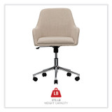 ALERA Workspace by WS4251 Mid-Century Task Chair, Supports Up to 275 lb, 18.9" to 22.24" Seat Height, Cream Seat, Cream Back