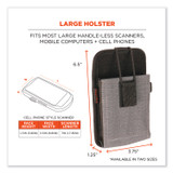 TENACIOUS HOLDINGS, INC. ergodyne® 19192 Squids 5542 Phone Style Scanner Holster with Belt Loop, Large, 1 Compartment, 3.75 x 1.25 x 6.5, Polyester, Gray