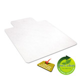 DEFLECTO CORPORATION CM21112 EconoMat Non-Studded All Day Use Chair Mat for Hard Floors, Rectangular with Lip, 36" x 48", Clear, Ships Flat