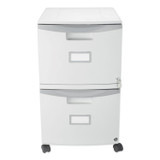 STOREX 61310B01C Two-Drawer Mobile Filing Cabinet, 2 Legal/Letter-Size File Drawers, Gray, 14.75" x 18.25" x 26"