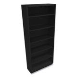 HON COMPANY S82ABCP Metal Bookcase, Six-Shelf, 34.5w x 12.63d x 81.13h, Black