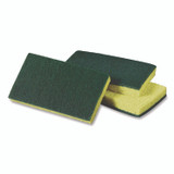 3M/COMMERCIAL TAPE DIV. Scotch-Brite™ PROFESSIONAL 74CC Medium-Duty Scrubbing Sponge, 3.6 x 6.1, 0.7" Thick, Yellow/Green, 10/Pack