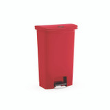 RUBBERMAID COMMERCIAL PROD. 1883564 Streamline Resin Step-On Container, Front Step Style, 8 gal, Polyethylene, Red