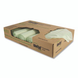 HERITAGE Y6848YER01 Biotuf Compostable Can Liners, 32 gal, 1 mil, 34" x 48", Green, 20 Bags/Roll, 5 Rolls/Carton