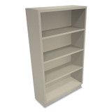 HON COMPANY S60ABCL Metal Bookcase, Four-Shelf, 34.5w x 12.63d x 59h, Putty