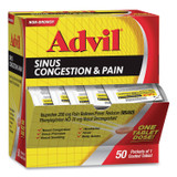 LIL DRUGSTORE PRODUCTS Advil® BXAVSCP50BX Sinus Congestion and Pain Relief, 50/Box