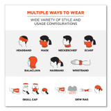 TENACIOUS HOLDINGS, INC. ergodyne® 42126 Chill-Its 6487 Cooling Performance Knit Multi-Band, Polyester/Spandex, One Size Fits Most, Black