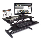 VICTOR TECHNOLOGY LLC DCX610 High Rise Height Adjustable Compact Standing Desk with Keyboard Tray, 32.5 x 25 x 19, Black