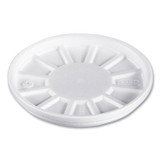 DART 20RL Vented Foam Lids, Fits 6 oz to 32 oz Hot Cups, White, 50/Pack, 10 Packs/Carton