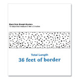 CARSON-DELLOSA EDUCATION 108495 Straight Borders, Dotted, 3" x 3 ft, Black/White, 12/Pack