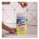 RECKITT BENCKISER LYSOL® Brand 80296 Disinfecting Wipes, 1-Ply, 7 x 7.25, Lemon and Lime Blossom, White, 80 Wipes/Canister, 2 Canisters/Pack, 3 Packs/Carton