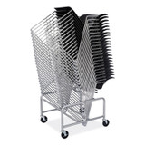 SAFCO PRODUCTS 4190SL Sled Base Stack Chair Cart, Metal, 500 lb Capacity, 23.5" x 27.5" x 17", Silver