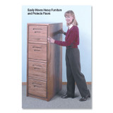 MASTER CASTER COMPANY 87003 Mighty Movers Self-Stick Furniture Sliders, Round, 2.25" Diameter, Beige, 4/Pack