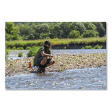 TENACIOUS HOLDINGS, INC. ergodyne® 12327 Chill-Its 6710 Cooling Embedded Polymers Tie Bandana Triangle Hat, One Size Fits Most, Solid Blue