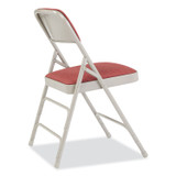 NATIONAL PUBLIC SEATING NPS® 2308 2300 Series Fabric Upholstered Tri-Brace Folding Chair, Supports 500 lb, Cabernet Seat, Cabernet Back, Gray Base, 4/Carton