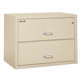 FIRE KING INTERNATIONAL FireKing® 23822CPA Insulated Lateral File, 2 Legal/Letter-Size File Drawers, Parchment, 37.5" x 22.13" x 27.75"