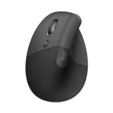 LOGITECH, INC. 910006467 Lift Vertical Ergonomic Mouse, 2.4 GHz Frequency/32 ft Wireless Range, Left Hand Use, Graphite