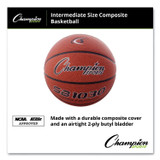 CHAMPION SPORT Sports SB1030 Composite Basketball, Official Intermediate Size, Brown