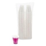 BOARDWALK TRANSCUP3CT Translucent Plastic Cold Cups, 3 oz, 125/Sleeve, 20 Sleeves/Carton