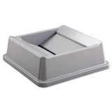 RUBBERMAID COMMERCIAL PROD. 2664GRAY Untouchable Square Swing Top Lid, Plastic, 20.13w x 20.13d x 6.25h, Gray