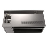 BK RESOURCES BEVT3072L Stainless Steel Beverage Table with Left Sink, Rectangular, 30" x 72" x 41.5", Silver Top, Silver Base/Legs