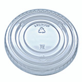 FABRI-KAL LKC9/10F Kal-Clear/Nexclear Drink Cup Lids, Flat Lid with No Slot, Fits 9 oz to 10 oz Cold Cups, Plastic, Clear, 2,500/Carton
