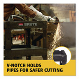 RUBBERMAID COMMERCIAL PROD. 2196862 BRUTE 3-Shelf Heavy-Duty Ergo Lipped Utility Cart, Resin, 3 Shelves, 600 lb Capacity, 25.24" x 44" x 47", Black