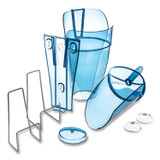 CFS BRANDS San Jamar® SI9000 Saf-T-Scoop and Guardian System for Ice Machines, 64 oz to 86 oz Ice Scoop, Transparent Blue