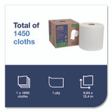 SCA TISSUE Tork® 500105 Light Duty Cleaning Cloth, Giant Roll, 1-Ply, 9 x 12.4, White, 1,450 Sheet Roll/Carton