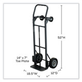 SAFCO PRODUCTS 4070 Tuff Truck Convertible Hand Truck, 400 lb to 500 lb Capacity, 14.5 x 45.6, Black