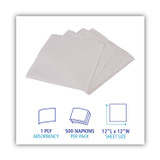 BOARDWALK 8310W 1/4-Fold Lunch Napkins, 1-Ply, 11.8 x 11.2, White, 6,000/Carton