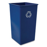 RUBBERMAID COMMERCIAL PROD. 3959-73 BLU Square Recycling Container, 50 gal, Plastic, Blue