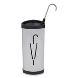ALBA PMTRIA2M Triangular Umbrella Stand, Steel, 10.25w x 10.25d x 23.67h, Silver/Black