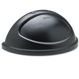 RUBBERMAID COMMERCIAL PROD. 362000BK Untouchable Plastic Half-Round Lid, 21.38w x 12.38d x 9.13h, Black