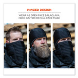 TENACIOUS HOLDINGS, INC. ergodyne® 16955 N-Ferno 6955 Insulated 3-Layer Balaclava Face Mask, Polartec FR Power Grid Fleece/Polyester/Spandex, One Size, Black