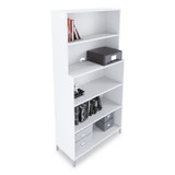 UNION & SCALE 24398952 Essentials Laminate Bookcase, Five-Shelf, 35.8w x 14.9d x 72h, White
