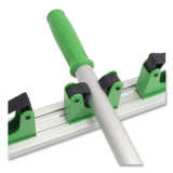 UNGER HO700EA Hang Up Cleaning Tool Holder, 28w x 3.15d x 2.17h, Silver/Green