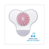 BOARDWALK PBS Urinal Screen with Para Deodorizer Block, Cherry Scent, Red/White, 3 oz, 12/Box