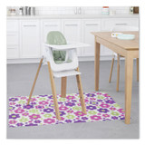 DEFLECTO CORPORATION CM3540LD FashionMat Chair Mat for Flat Pile Carpeted and Hard Floors, Rectangular, Straight Edges, 35" x 40", Pink/Green/Purple
