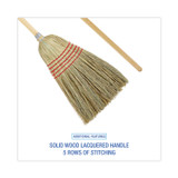 BOARDWALK 926YCT Parlor Broom, Yucca/Corn Fiber Bristles, 56" Overall Length, Natural, 12/Carton