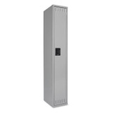 TENNSCO STS121872AMG Single-Tier Locker, One Locker with Hat Shelf and Coat Rod, 12w x 18d x 72h, Medium Gray