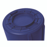 RUBBERMAID COMMERCIAL PROD. 2632 BLU Vented Round Brute Container, 32 gal, Plastic, Blue