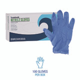 BOARDWALK 380SBXA 380 Series Disposable General-Purpose Nitrile Gloves, Powder-Free, Small, 4 mil Thick, 9.5" Long, Blue, 100/Box