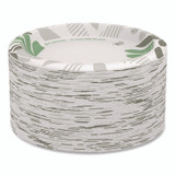 GEORGIA PACIFIC Dixie® SXP9PATH Pathways Soak Proof Shield Heavyweight Paper Plates, WiseSize, 8.5" dia, Green/Burgundy, 500/Carton